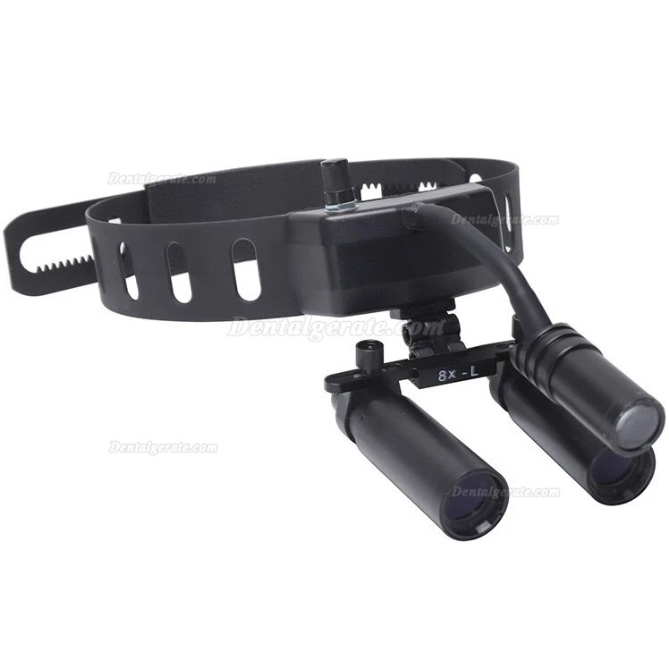 YUYO DY-005 6-fache Dental Lupenbrille + 3 W kabelloses LED-Licht f&uuml;r Lupenbrille